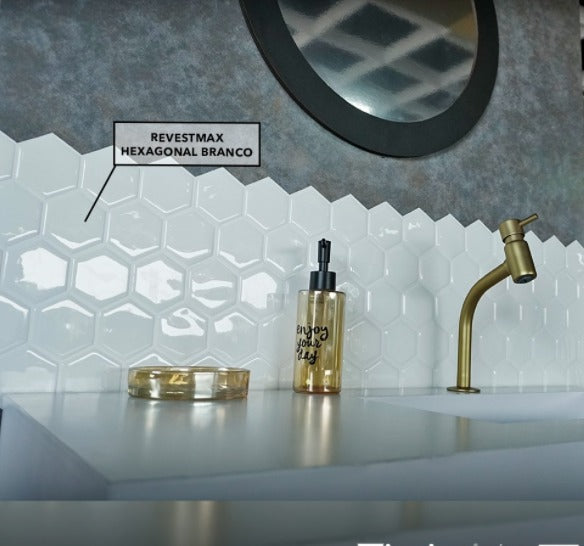 REVEST MAX HEXAGONAL BRANCO BLISTER