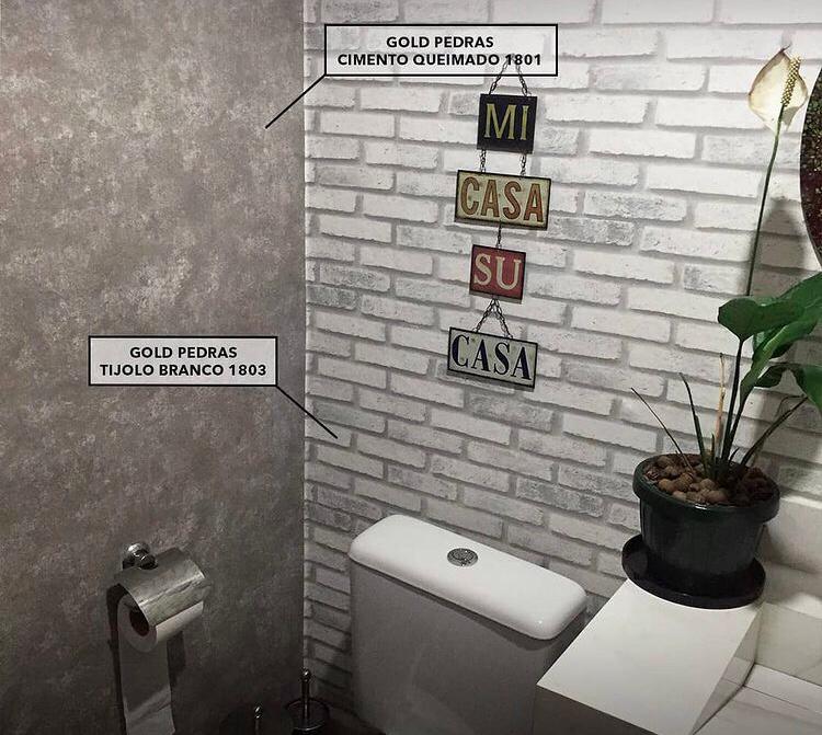 VINIL GOLD PEDRAS TIJOLO BRANCO 1803