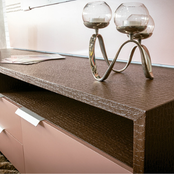 VINIL GOLD COUROS CROCO CHOCOLATE