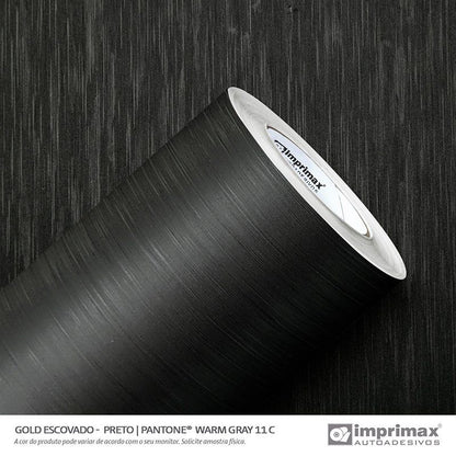 VINIL GOLD ESCOVADO PRETO