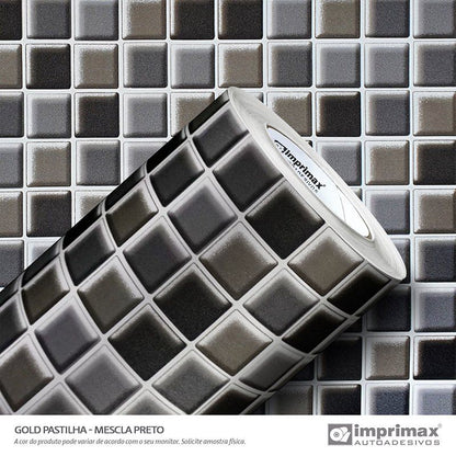 VINIL GOLD PASTILHA MESCLA PRETO