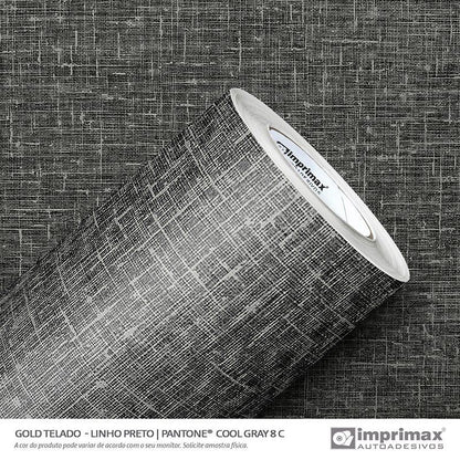 VINIL GOLD TELADO LINHO PRETO