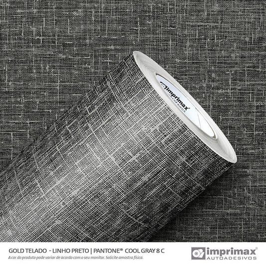 VINIL GOLD TELADO LINHO PRETO
