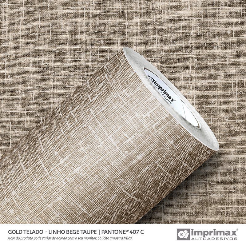VINIL GOLD TELADO LINHO BEGE TAUPE