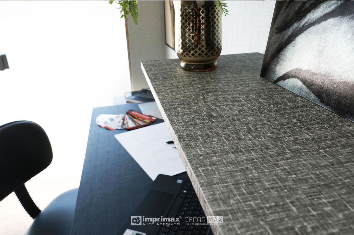 VINIL GOLD TELADO LINHO PRETO