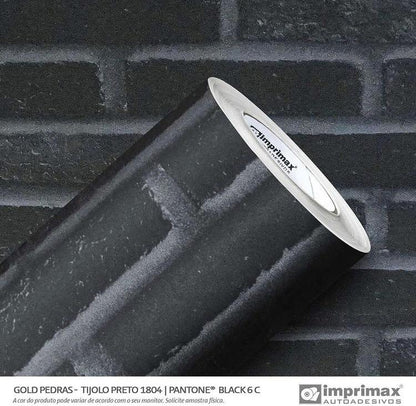 VINIL GOLD PEDRAS TIJOLO PRETO 1804