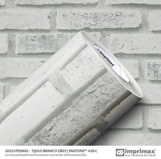 VINIL GOLD PEDRAS TIJOLO BRANCO 1803