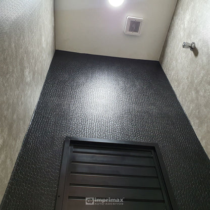 VINIL GOLD COUROS CROCO PRETO