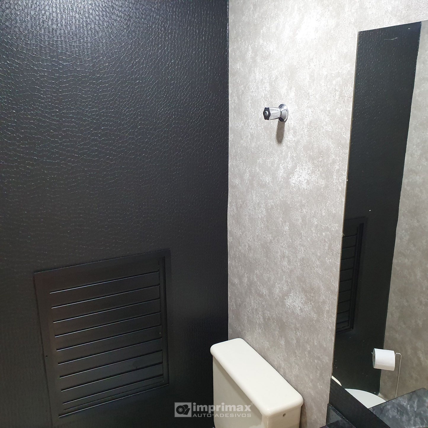 VINIL GOLD COUROS CROCO PRETO