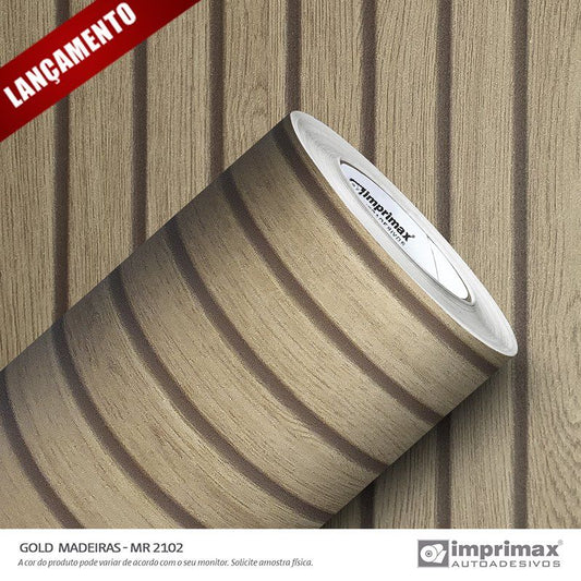 VINIL GOLD MADEIRA RIPADA MR - 2102 ( CARVALHO)