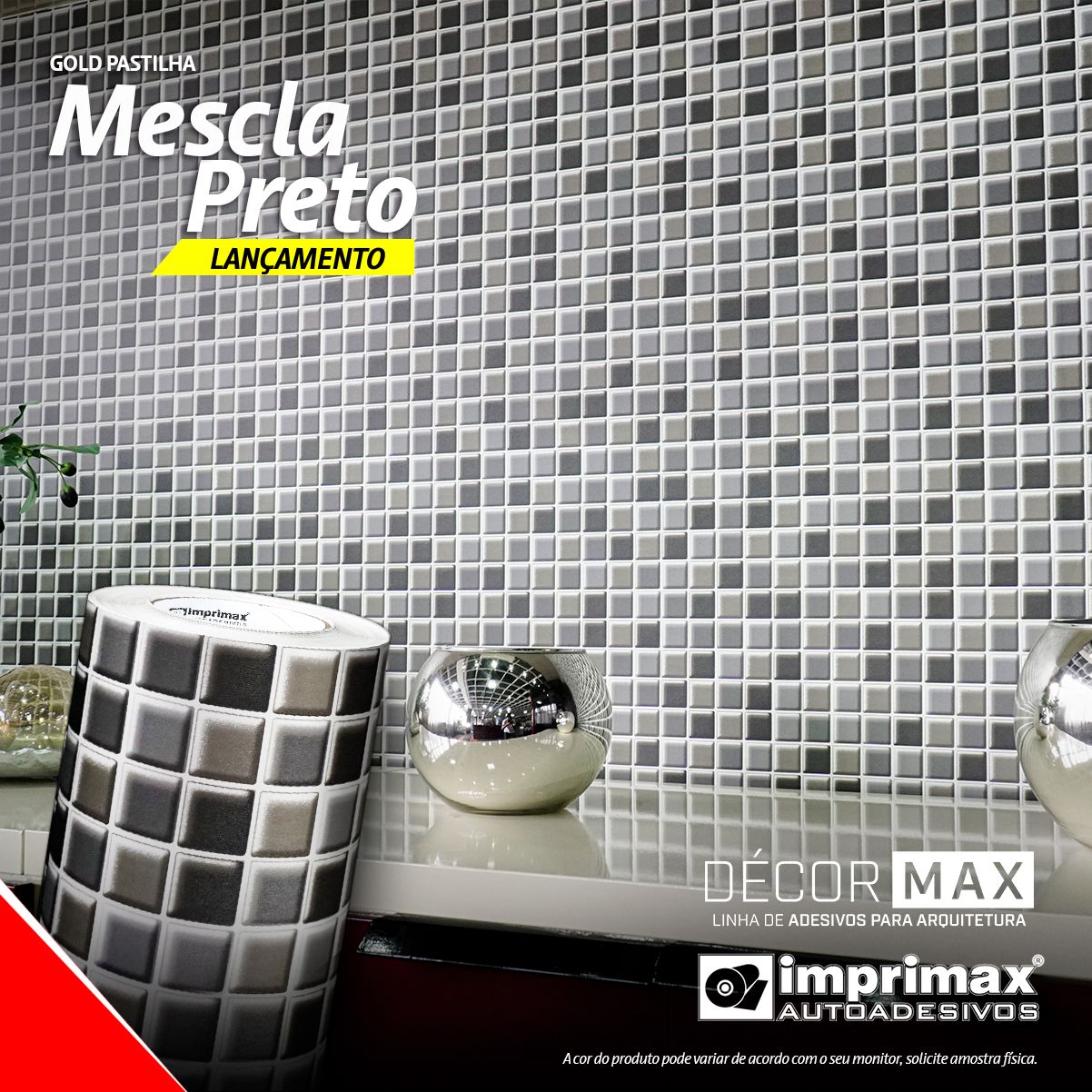 VINIL GOLD PASTILHA MESCLA PRETO