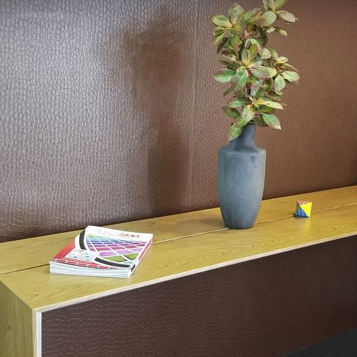 VINIL GOLD COUROS CROCO CHOCOLATE